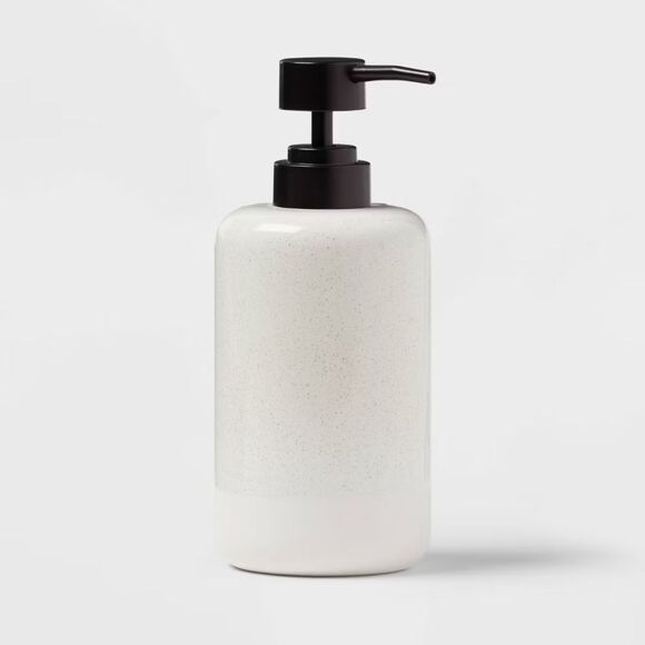 2pc Modern Coordinate Bathroom Set Ceramic Soap Dispenser and Bath Tumbler - Picture 3 of 3